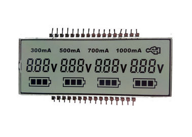 白いLEDのバックライトが付いている注文のモノクロ灰色FSTN 7の区分LCDの表示