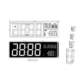 ピン コネクタHTN LCDスクリーンLCDディジットのカレンダーの時計の表示