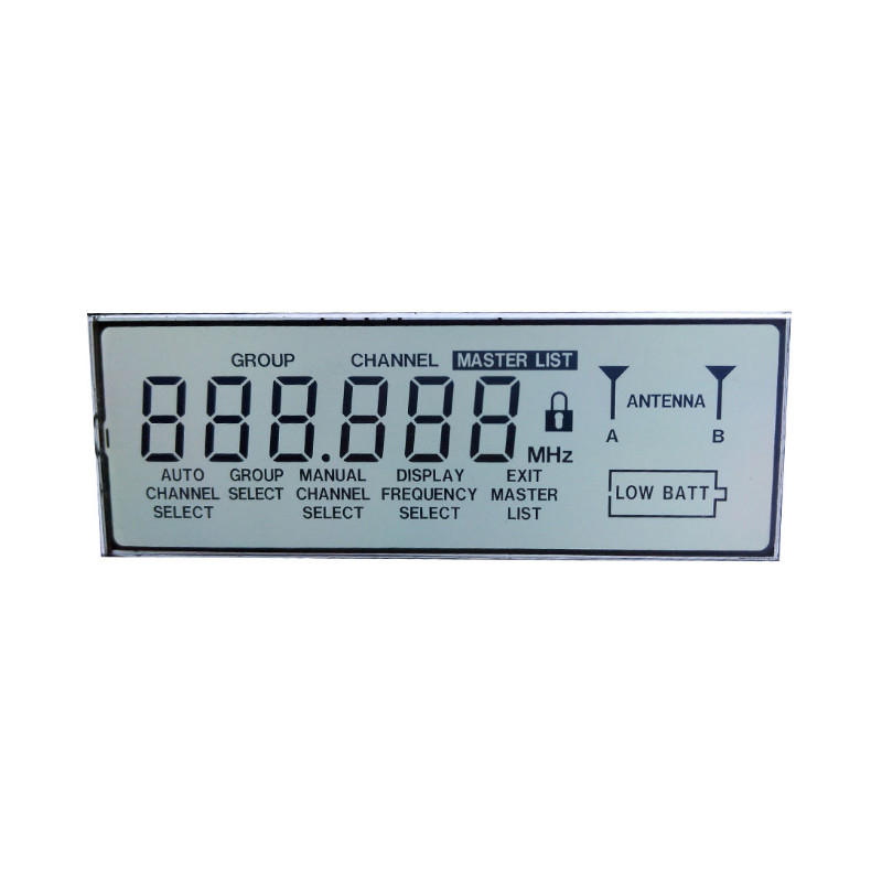 白黒小型 6'Clock ポジティブ TN 50 ピン LCD ディスプレイ 6 桁 7 セグメント