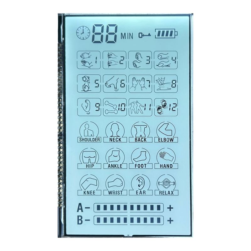 3.6V プラス 6 O' CLOCK 伝達型モノクロ Tn LCDディスプレイ マッサージ機用