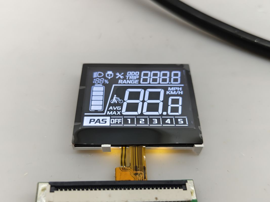 工場販売 7 セグメント VA COG LCD モジュール 電気自転車向け パーソナライズされたネガティブ