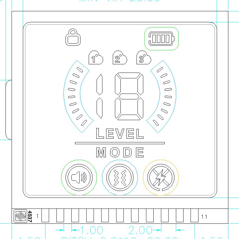 犬訓練機器用カスタムVAセグメントコード液晶ディスプレイ VAネガティブセグメントLCDパネル