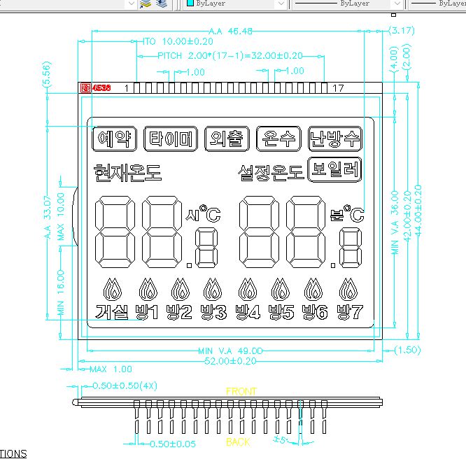 OEM HTN LCD ディスプレイ工場 htn 液晶サプライヤー セグメント LCD ディスプレイ サーモスタット用セグメント LCD ディスプレイ TN/HTN/FSTN/VA