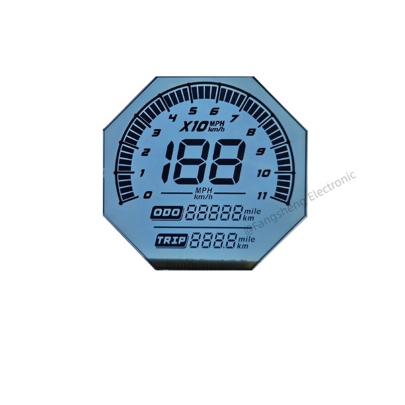 オートバイ 6 時 7 セグメント Lcd ガラス パネルのための注文の不規則な形をした HTN 表示画面