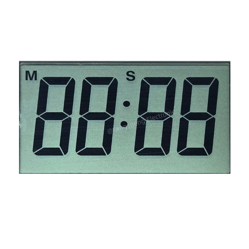 Custom Tn Positive Reflective 6 O′ Clock Underwater Timer Segment LCD Display 12PIN TN Positive 4-Digits Segment LCD Panel