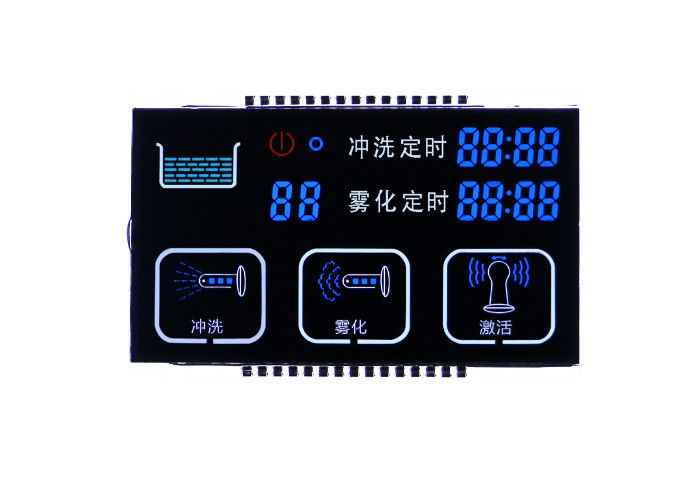 Pinインターフェイス ハイ・コントラストLCDの表示モジュールVAの否定的な表示パネル3.3V 7の区分LCDの表示