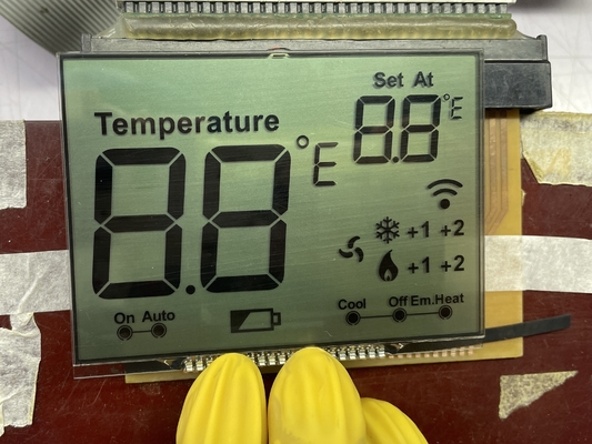 陽性マトリックス HTN LCD ディスプレイ モノクロム7セグメント トランスミシブグラフィックLCDディスプレイ 温度調節器用