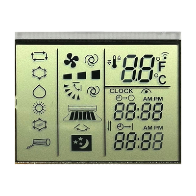 3.0 V 陽性反射型 TNセグメント LCD エアコン リモコン温度制御