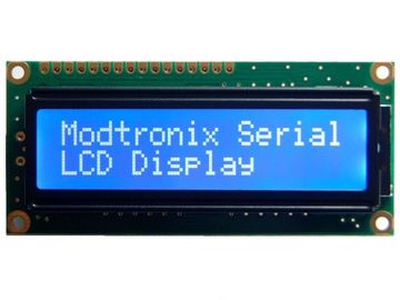 青い陰性16x2 Lcdモジュール、白いLED Lcdのキャラクタ・ディスプレイの広い視野角